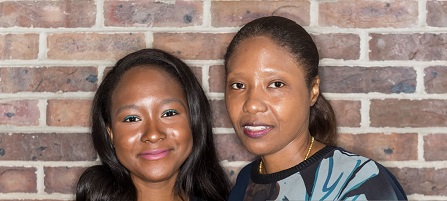 Donshea posing with her mother